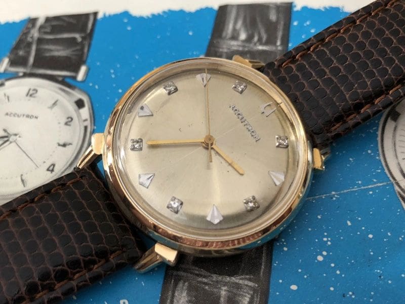 gold Filled Accutron 214 with A Beautiful Diamond Dial | MyBob.net