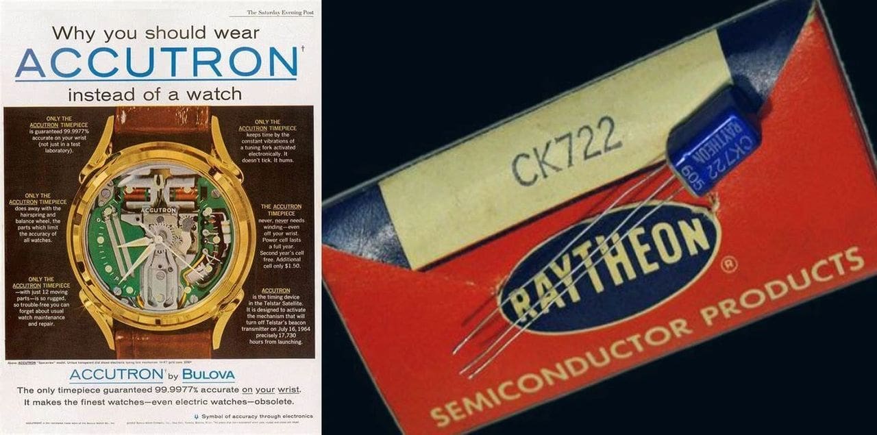 Raytheon semiconductor products with transistors.