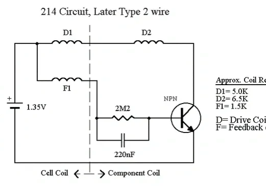 Diagram of a later type 2 wire circuit.