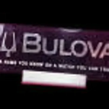 A close up of the bulova logo on a watch